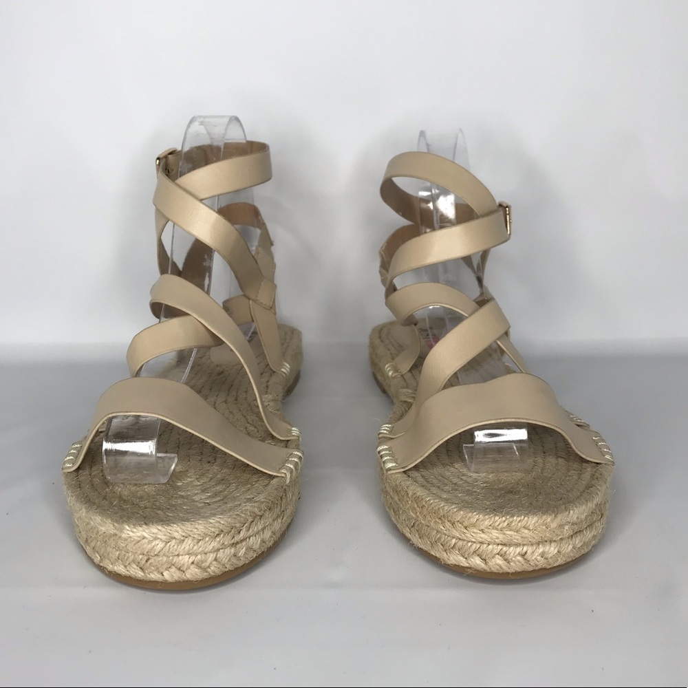 JustFab Laston Espadrille Flat Women's 8 Boho‎ Strap Ankle Sandal - Picture 5 of 16